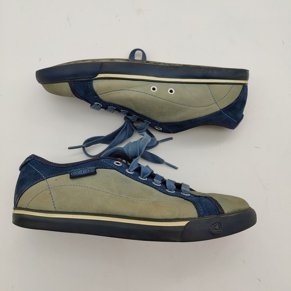 Keen Arcata Womens 8 Low Top Sneakers Blue Leather Suede Lace Up Coastal Boho - Picture 2 of 12